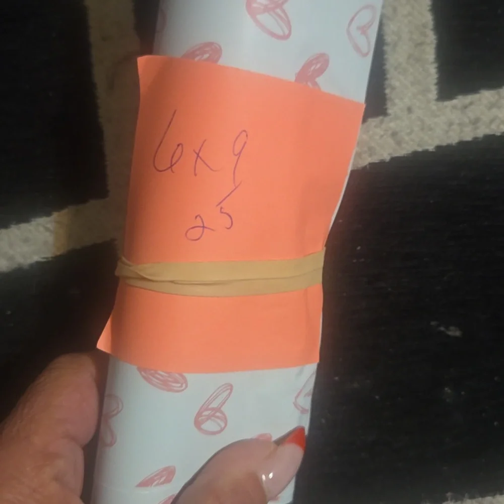 Pink Gray Polymailers Says Thank You Qty 25 6 X 9
